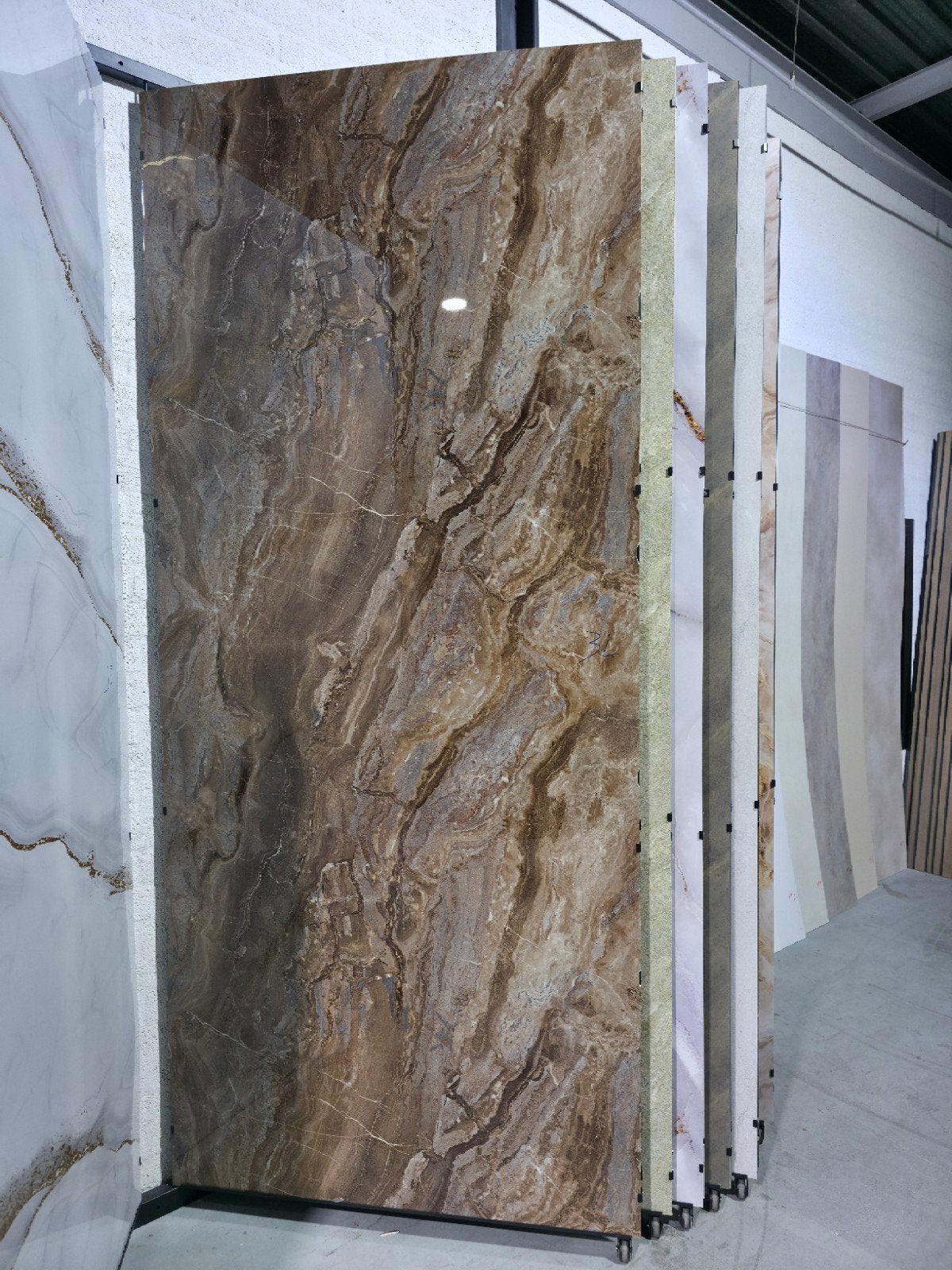 PVC wandpanelen 280x122cm, bruin en beige, Ophalen of Verzenden, Nieuw