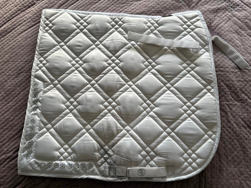 Dressuurdekje wit BR, Dieren en Toebehoren, Paarden en Pony's | Dekens en Dekjes, Full (L), Dressuurdekje, Ophalen of Verzenden