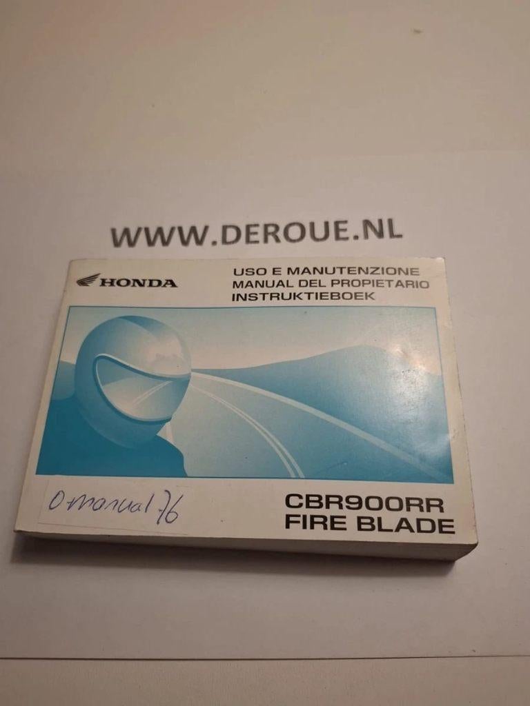 76 0WNERS MANUAL HONDA CBR900RR(3) USED, Ophalen of Verzenden, Honda