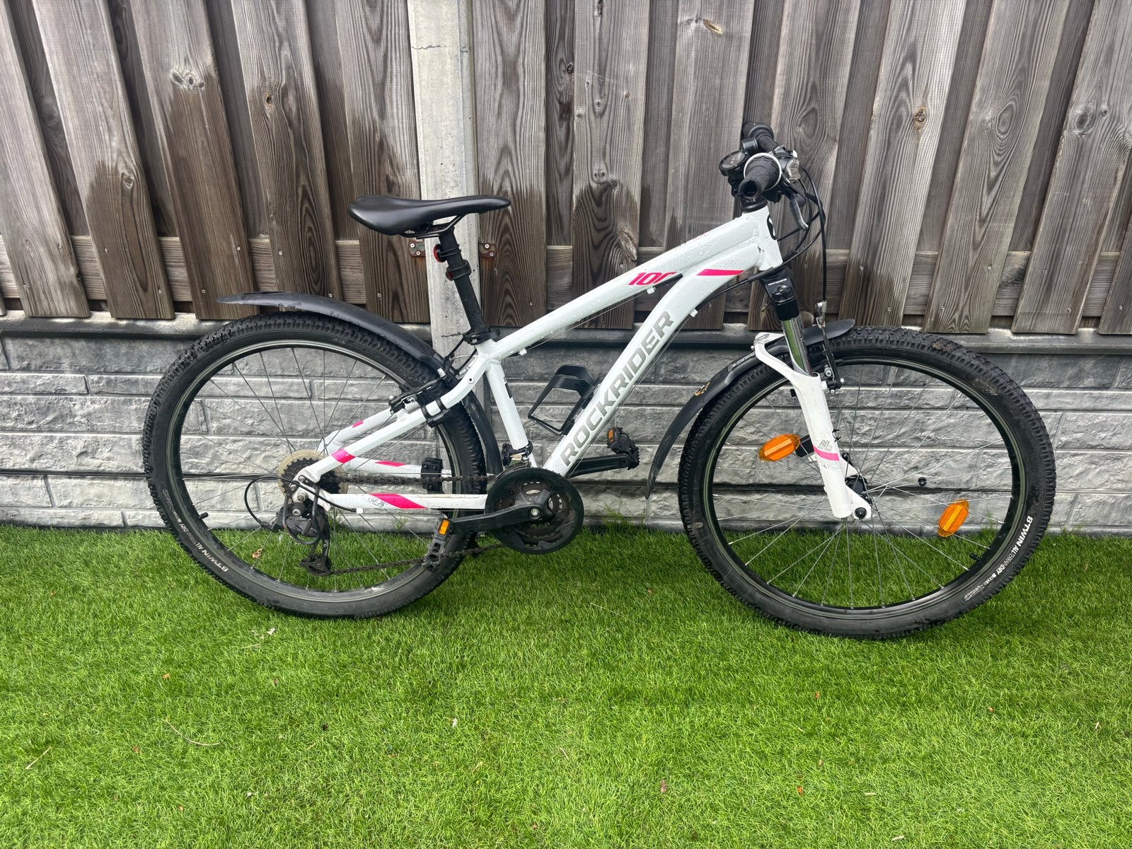 Rockrider ST 100 Mountainbike 26 inch - Roze met glitter, Overige merken, Gebruikt, Hardtail, Velgrem
