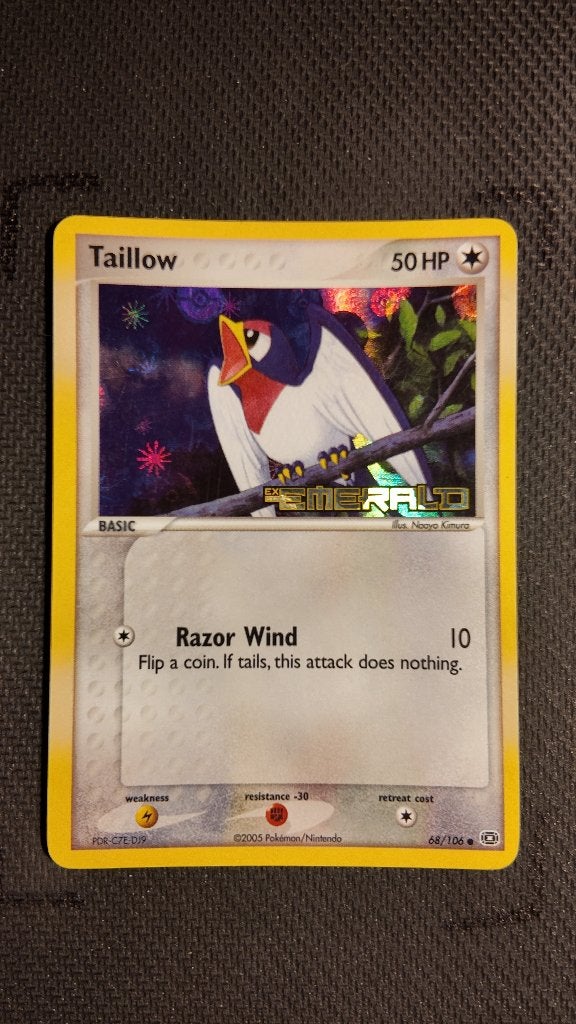 Taillow 68 Emerald | Pokemon kaart, Ophalen, Zo goed als nieuw, Losse kaart, Foil