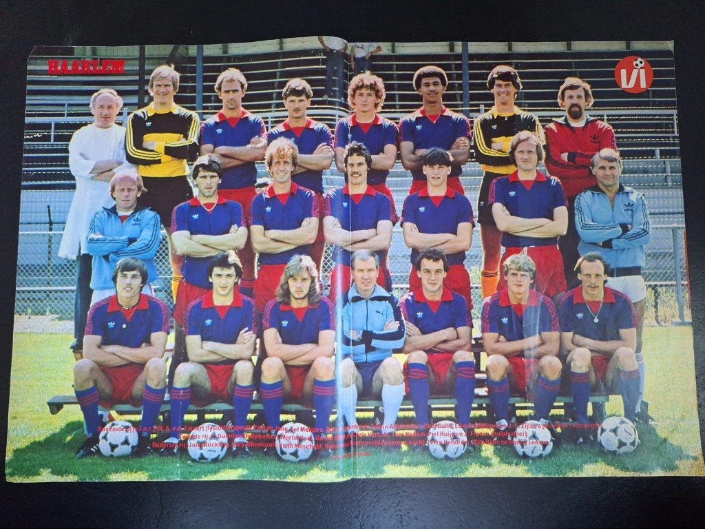 Oude poster Ruud Gullit – HFC Haarlem [2], Ophalen of Verzenden, Gebruikt, Ajax, Poster, Plaatje of Sticker
