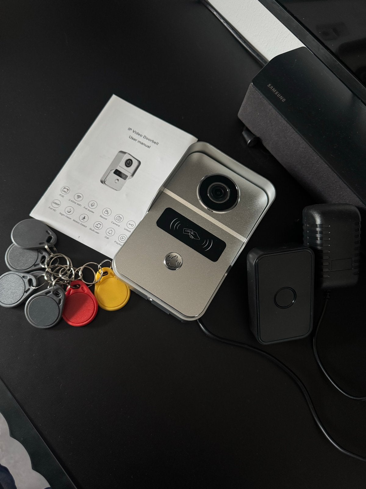 Smart Video Deurbel met RFID en Camera, Huis en Inrichting, Ophalen of Verzenden, Bewegingsdetectiesensor, Nieuw, Bedraad