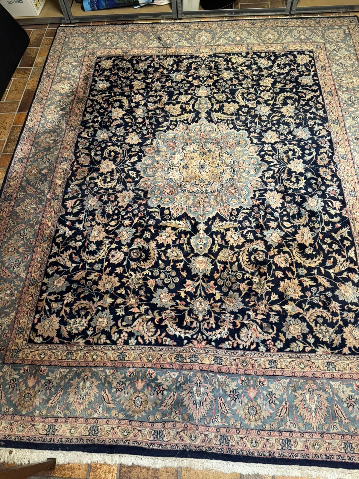 Perzich tapijt, Ophalen, Zo goed als nieuw, Rechthoekig, 200 cm of meer