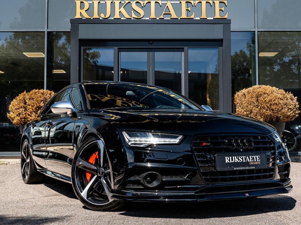 Audi 4.0 TFSI S7 Quattro|PANO|360°|BOSE|ACC|MEMORY|CARBON, Auto's, Audi, Automaat, Gebruikt, 4 stoelen, Zwart