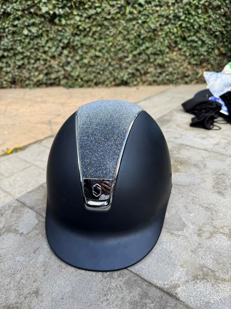 Samshield cap Swarovski, Dieren en Toebehoren, Paardrijkleding, Zo goed als nieuw, Dressuur, Ophalen of Verzenden