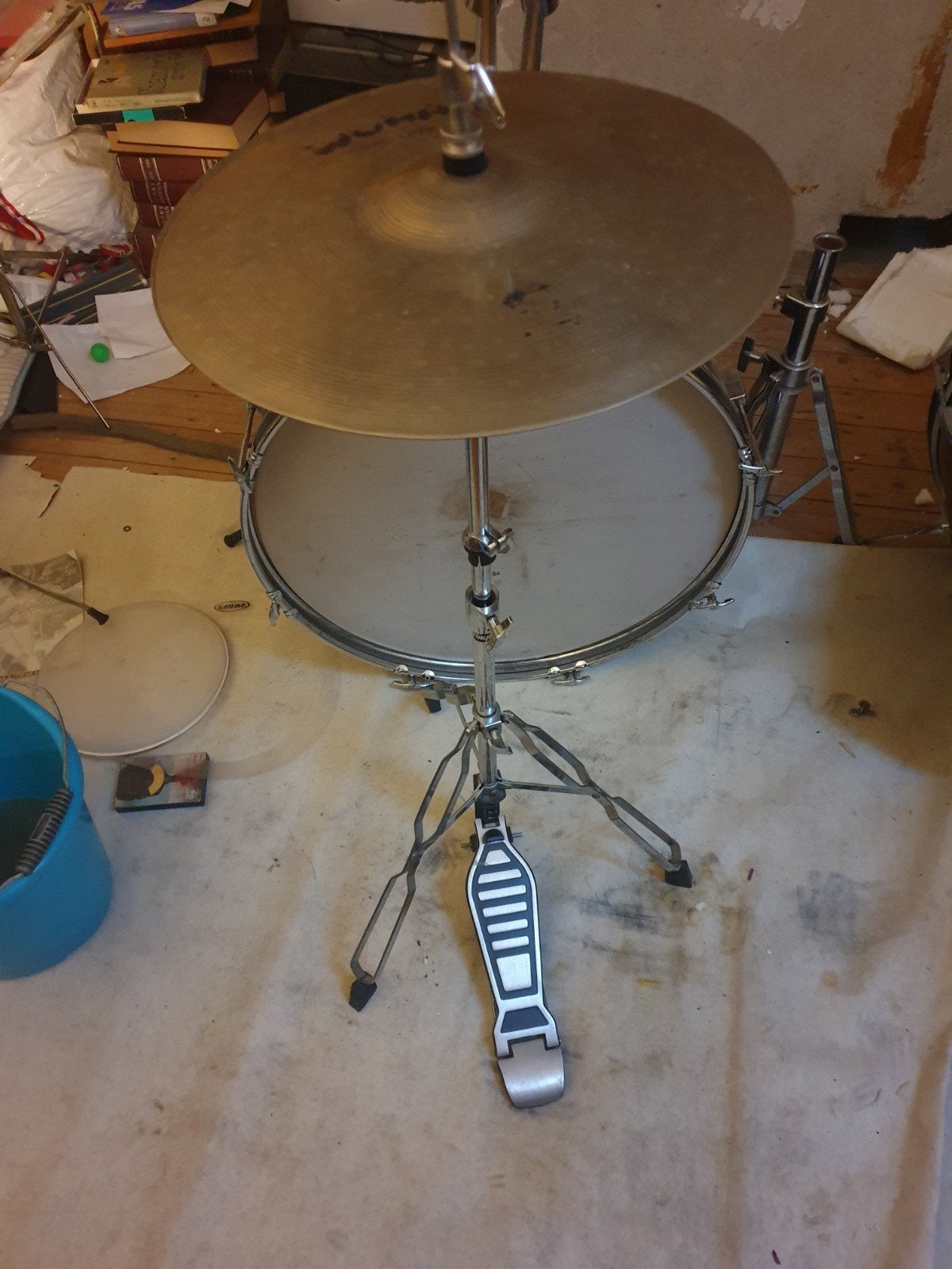 Wuhan Hi-Hat Cymbals met standaard en pedaal, Ophalen, Gebruikt