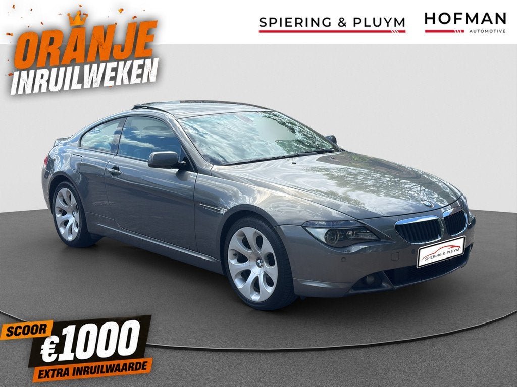 BMW 6 Serie 630i High Executive | Youngtimer | Automaat | Pa, Auto's, BMW, Automaat, Achterwielaandrijving, Gebruikt, Zwart
