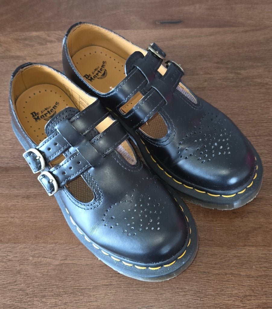 Dr. Martens Polley T-Bar schoenen - Zwart, Kleding | Dames, Schoenen, Schoenen met lage hakken, Zwart, Ophalen of Verzenden, Dr. Martens