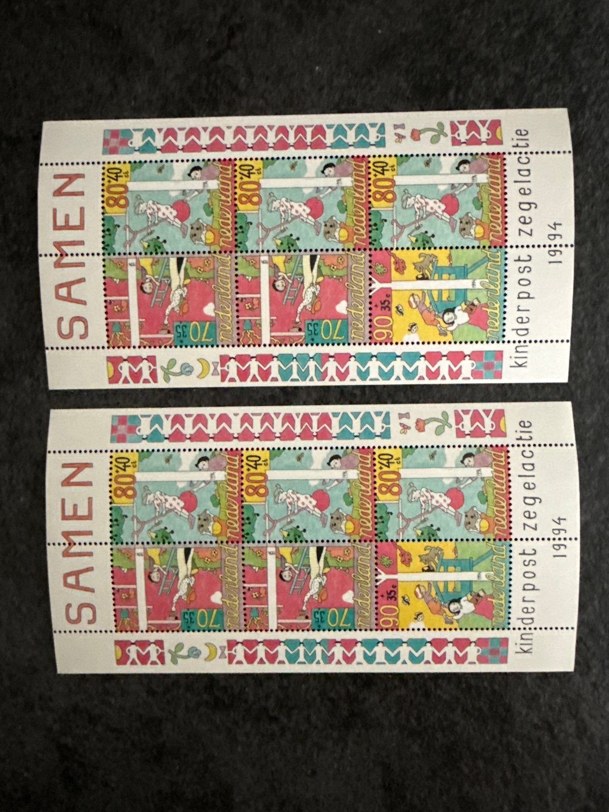 Kinderpostzegels 1994 - Samen (2 vellen), Ophalen of Verzenden, Na 1940, Postfris