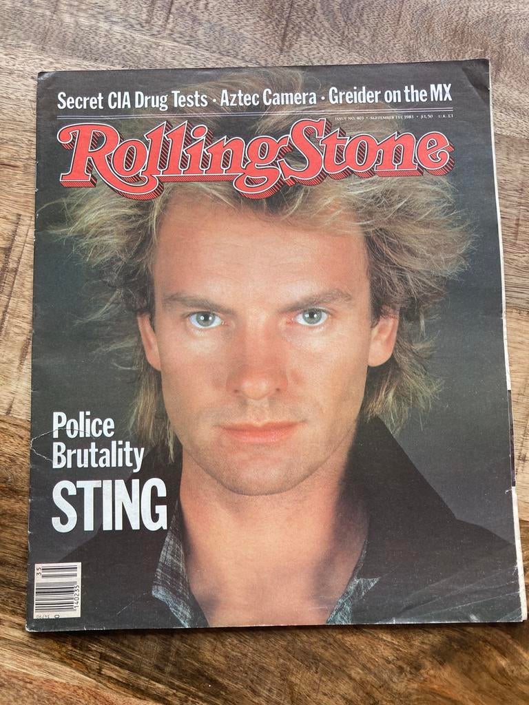 ROLLING STONE 1983 POLICE Mitch Ryder STING, Ophalen of Verzenden, Muziek, Film of Tv
