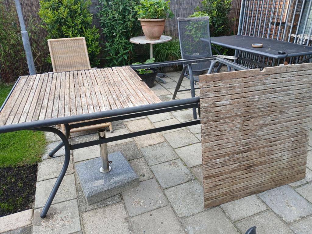 Tuintafel, Tuin en Terras, Ophalen, Gebruikt, Eettafel, 6 zitplaatsen