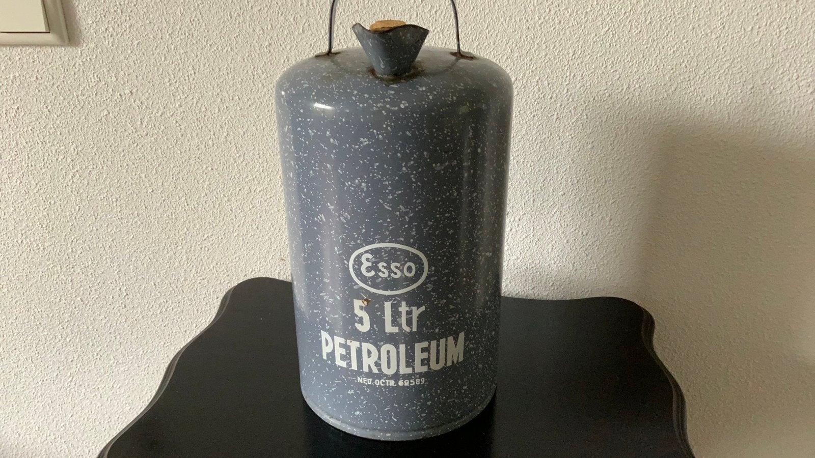 Oude Esso 5 Liter Petroleum Kan - Weinig Roest, Ophalen of Verzenden