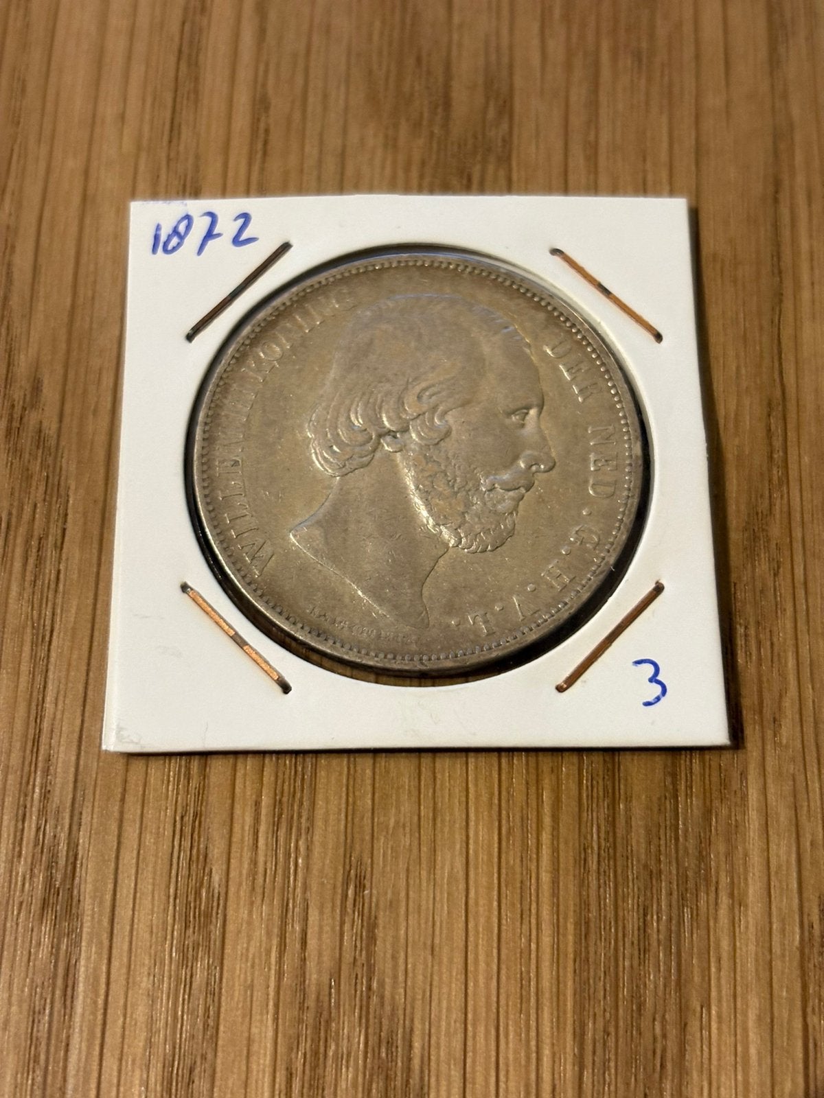 Willem 3 rijksdaalder 1872 3, Koning Willem III, Zilver, Ophalen of Verzenden, Losse munt