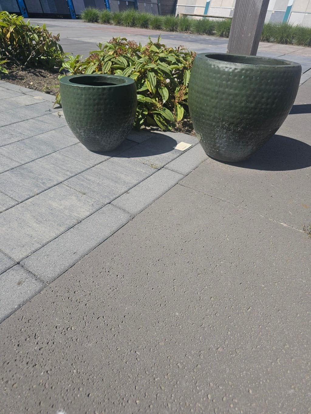 ✅Opruiming✅Mooie groene stalen bloempotten., Tuin en Terras, Bloempotten, Gebruikt, Rond, Minder dan 40 cm, Metaal