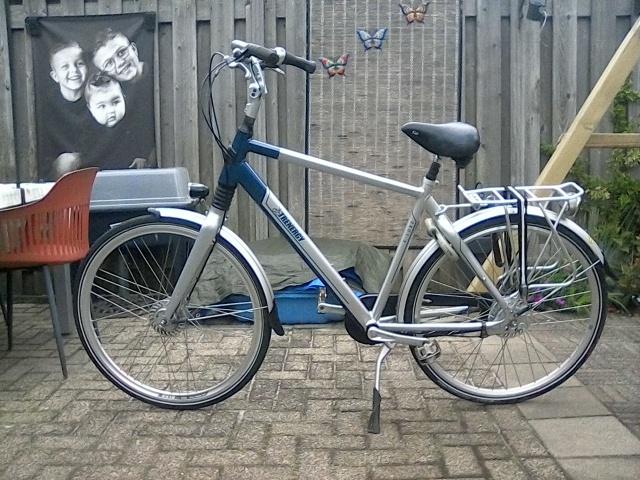Fiets, Fietsen en Brommers, Fietsen | Heren | Herenfietsen, Versnellingen, 49 tot 53 cm, Zo goed als nieuw, Trommelrem