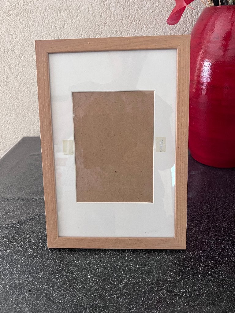 fotolijst 23 x 32 rechthoek hout met passe partout, 32 cm, 23 cm, Ophalen of Verzenden, Zo goed als nieuw