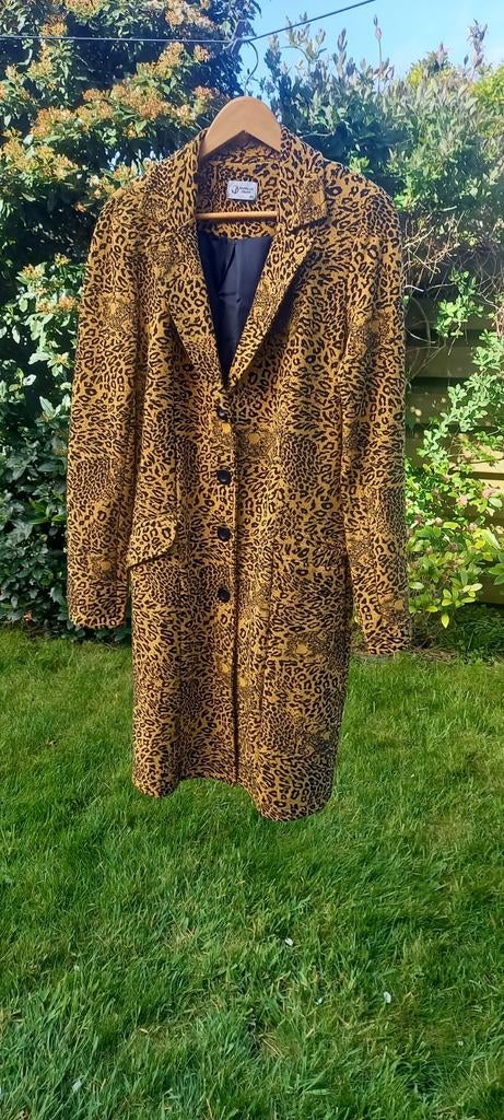 Angelle Milan Leopard Print Jas Maat M, Kleding | Dames, Jassen | Winter, Maat 38/40 (M), Ophalen of Verzenden, Zo goed als nieuw