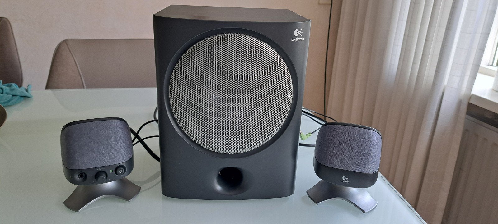 Logitech X-220 2.1 Luidsprekerset met Subwoofer, Computers en Software, Pc speakers, Ophalen, Gebruikt, Audiokanaal 2.1, Logitech