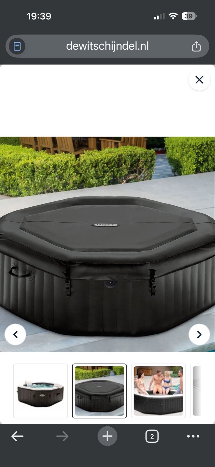 Intex PureSpa Opblaasbare Jacuzzi - Zo goed als nieuw, Ophalen, Zo goed als nieuw, Trap, Opblaasbaar