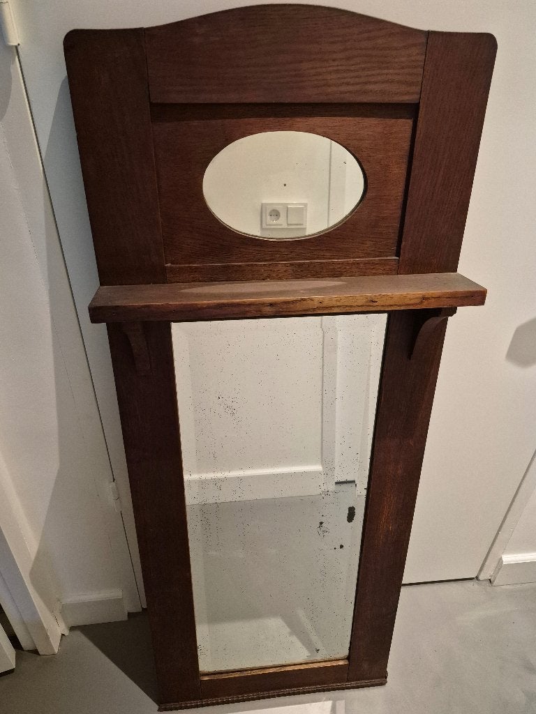 mooie Amsterdamse school spiegel, Ophalen, Rechthoekig, 50 tot 100 cm, 100 tot 150 cm