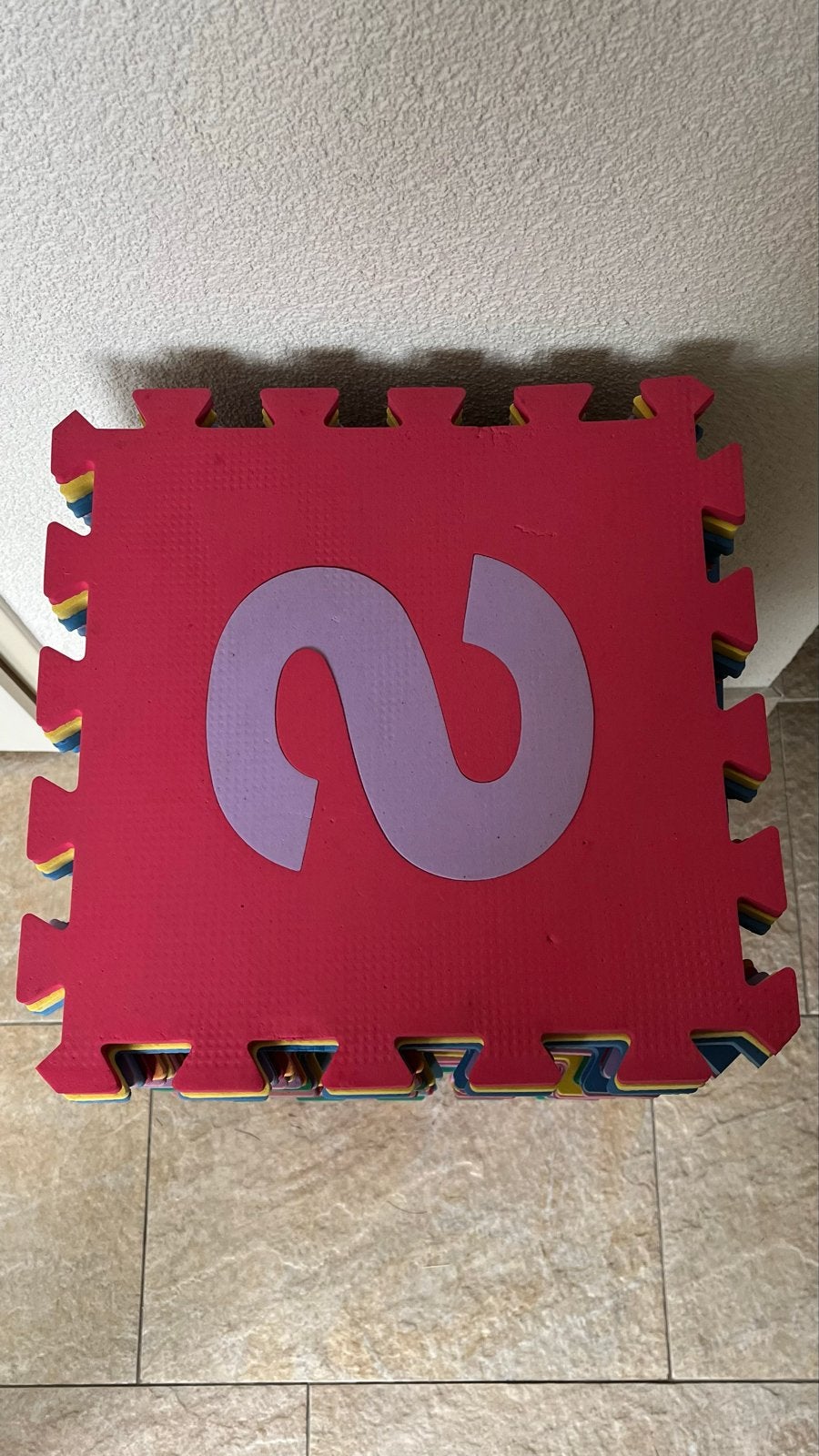 Foam Puzzelmat Cijfers en Letters, Kinderen en Baby's, Ophalen, Gebruikt, Speelkleed