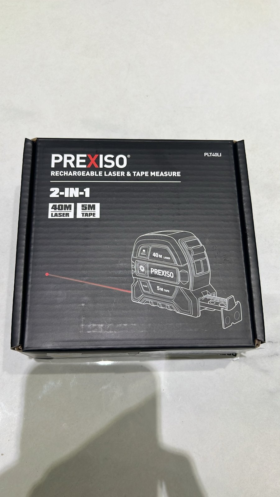PREXISO 2-in-1 Laser Afstandsmeter & Rolmaat 40m/5m, Ophalen of Verzenden, Nieuw, Afstand