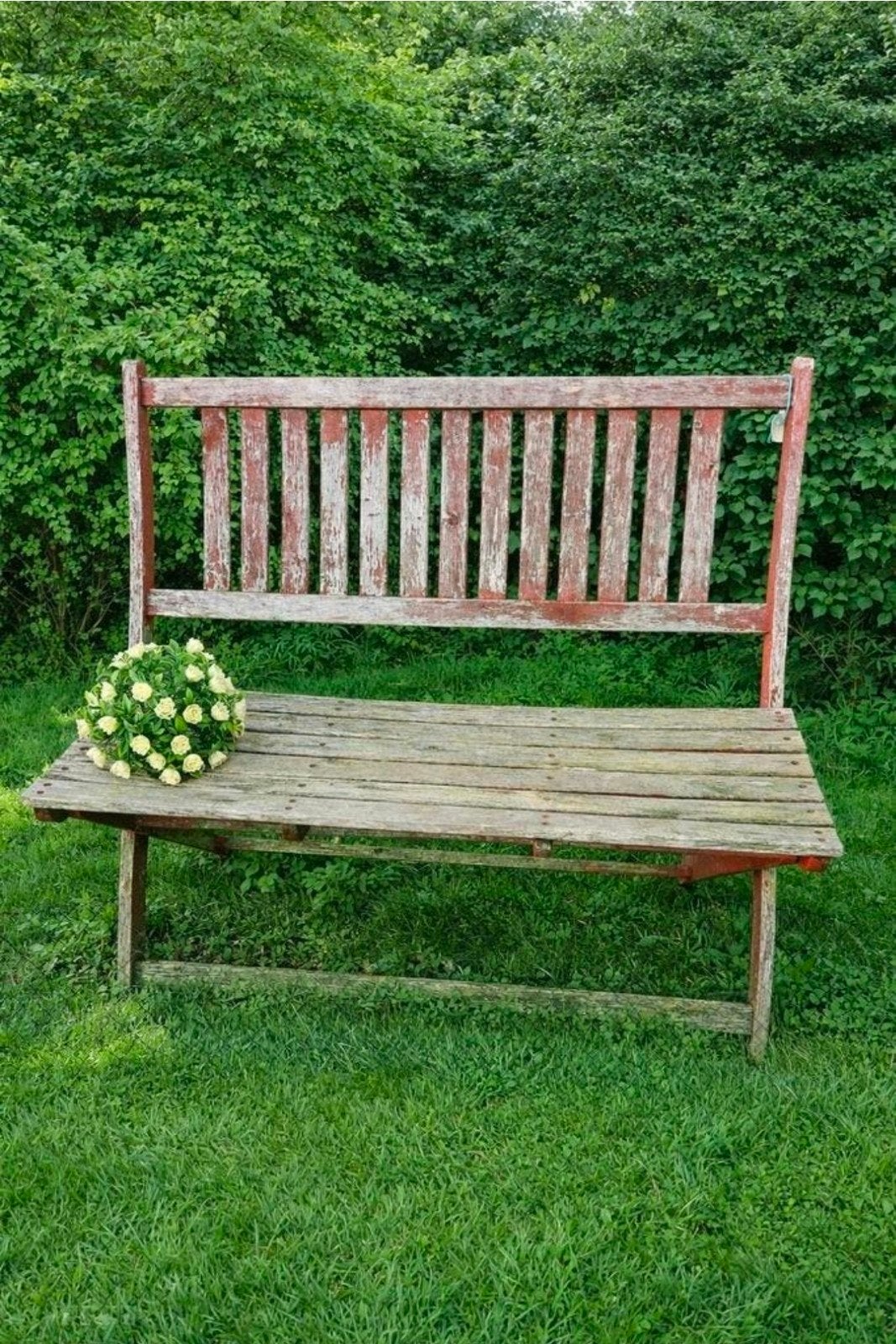 Rustieke patina tuinbank - Perfect voor buiten, Ophalen, Gebruikt, Hout