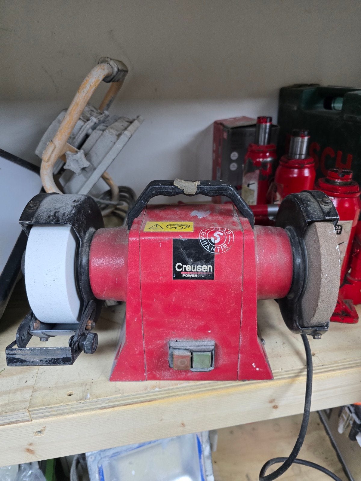 Creusen Powerline Werkbankslijpmachine - Gebruikt, Ophalen, Gebruikt, Minder dan 700 watt, Werkbankslijpmachine