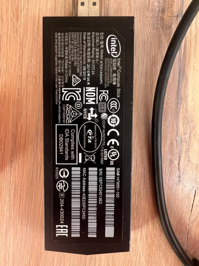 Intel Compute Stick STCK1A32WFC - Mini PC HDMI, Computers en Software, Desktop Pc's, Gebruikt, Minder dan 2 Ghz, SSD, Minder dan 4 GB