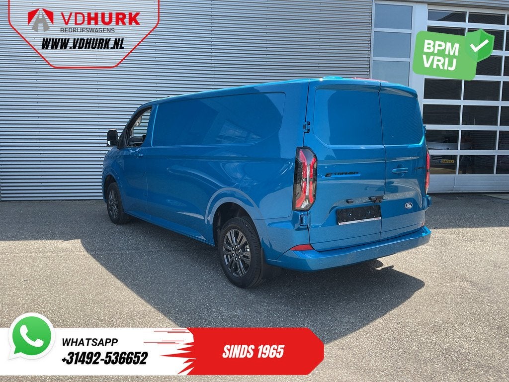 Ford E-Transit Custom 218 pk 330 km WLTP L2 Limited B&O/ Ada, Auto's, Bestelauto's, Automaat, Gebruikt, 71 kWh, Lichtsensor