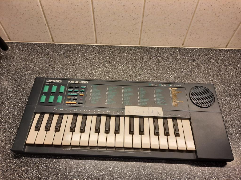 Bontempi KS 3400 Keyboard met doos - Vintage, Ophalen of Verzenden