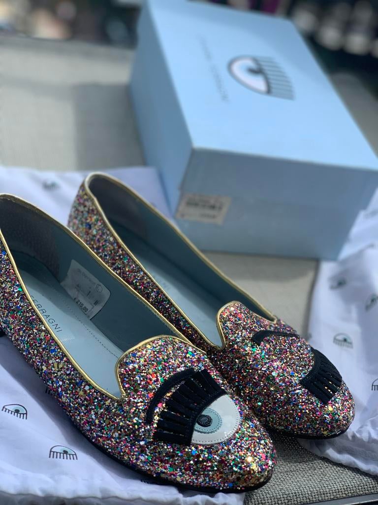 Chiara Ferragni - maat 39 / glitter fashion item️, Ophalen of Verzenden, Zo goed als nieuw, Zwart