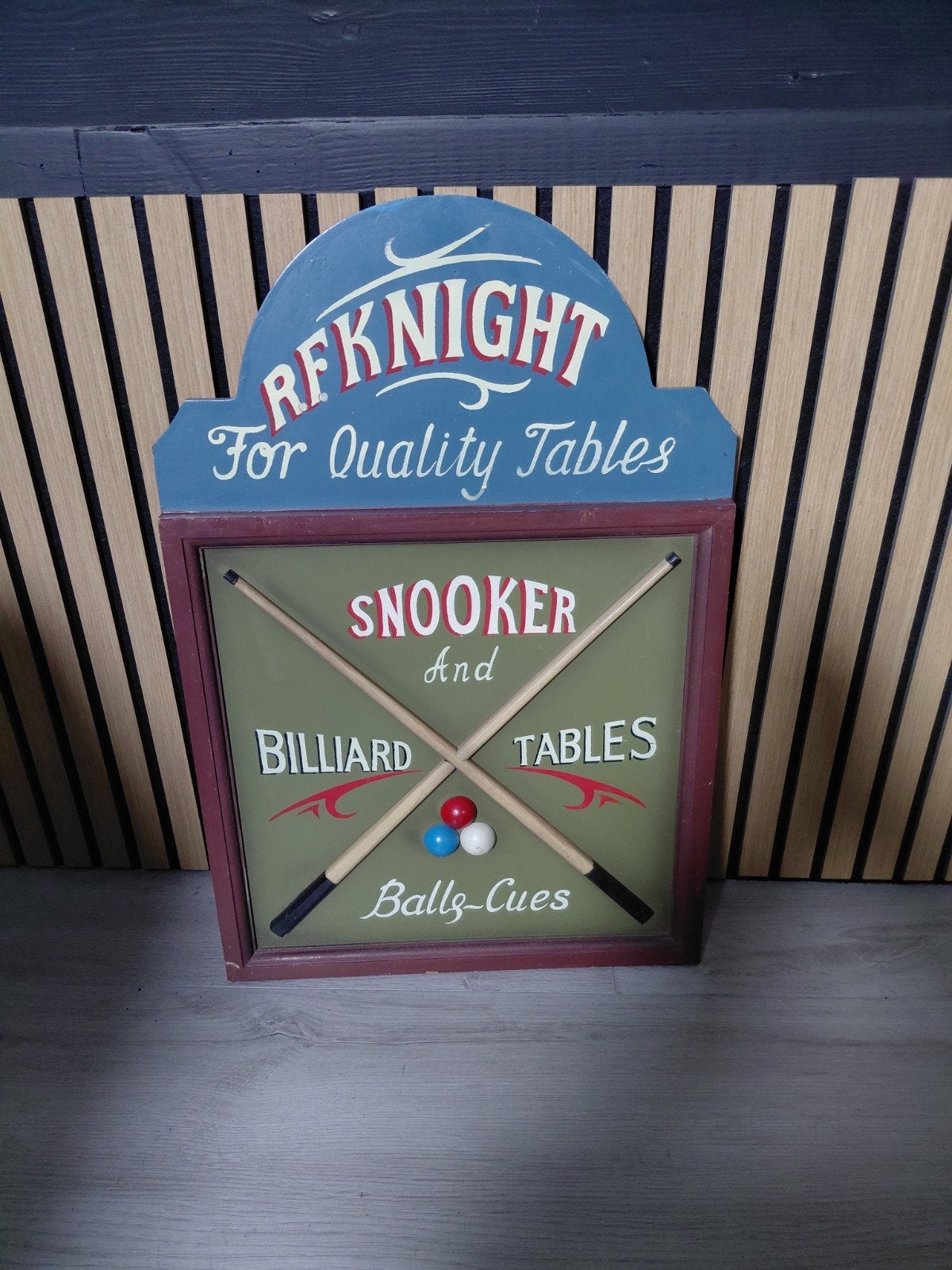 RFK Knight Snooker en Biljart Tafels Reclamebord, Ophalen of Verzenden, Zo goed als nieuw, Overige typen