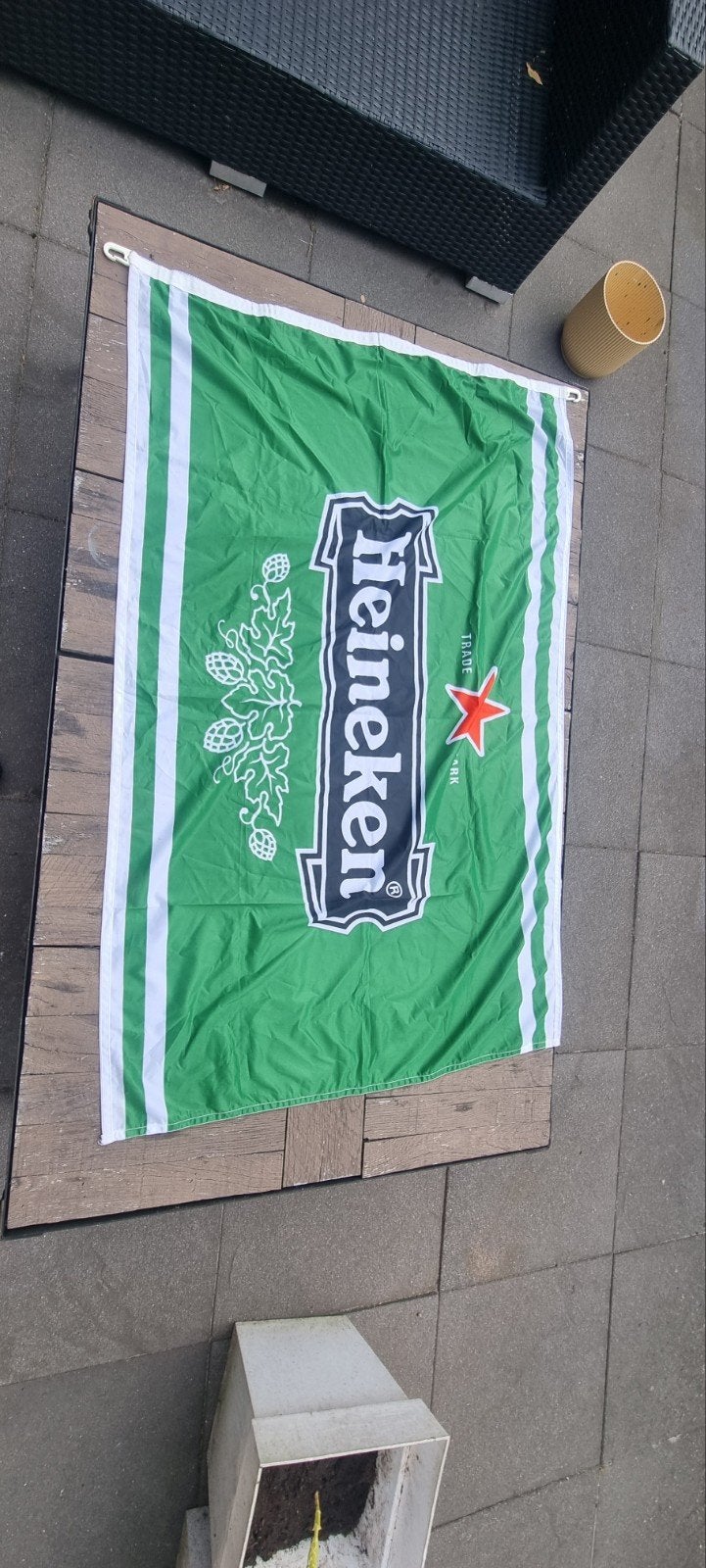 Heineken vlag, Ophalen of Verzenden, Gebruikt