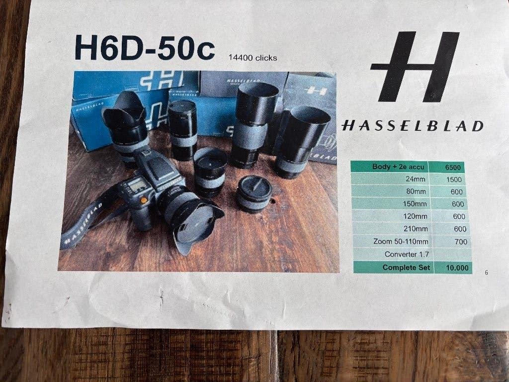 Hasselblad H6D 50 c en complete set lenzen, Ophalen, Overige typen, Beschermhoes/tas, Zo goed als nieuw