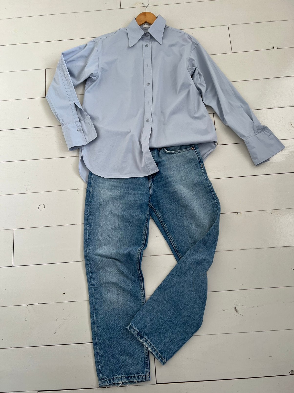 Zara mom-fit / straight jeans, Ophalen of Verzenden, Zo goed als nieuw, Blauw, W28 - W29 (confectie 36)
