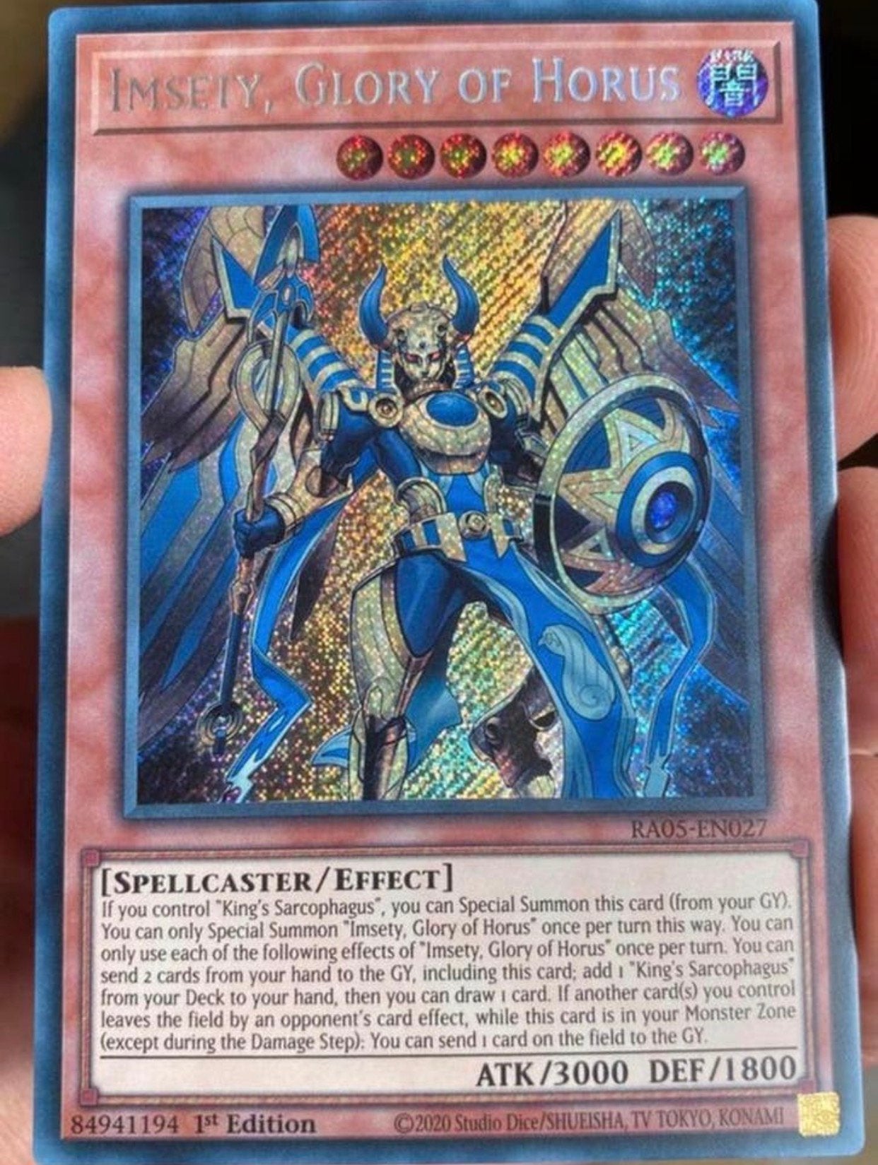 Yu-Gi-Oh! Imsety, Glory of Horus RA05 1st Edition !, Hobby en Vrije tijd, Verzamelkaartspellen | Yu-gi-Oh!, Ophalen of Verzenden