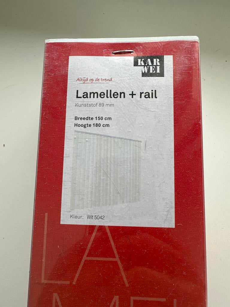 KARWEI Lamellen + rail - Wit 150x180 cm, Ophalen, Nieuw, Wit