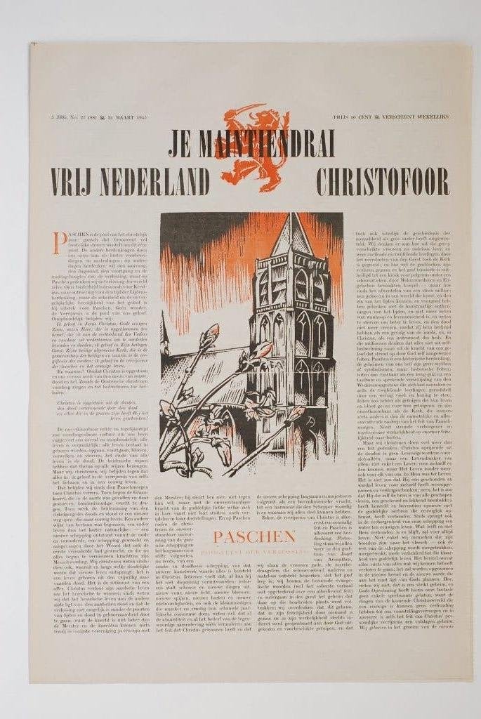 Je Maintiendrai Vrij Nederland - herdruk verzetskrant WOII