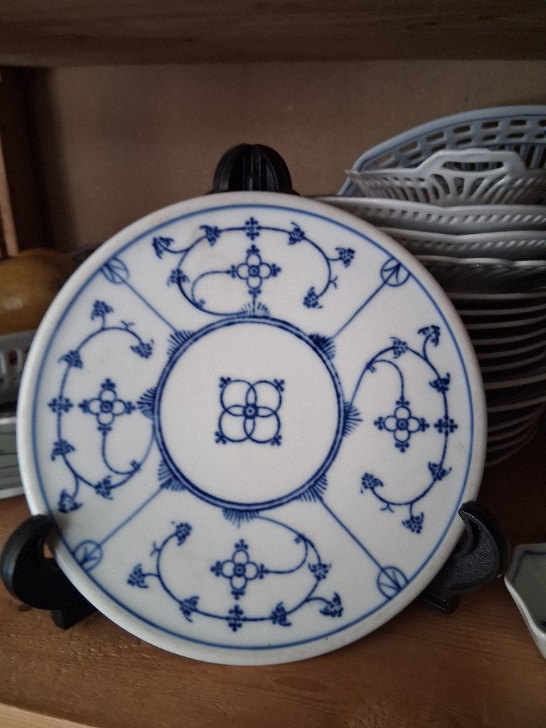 Blauw saks porseleinen onderzetter, pannenonderzetter, Jager, Verzenden, Overige typen, Zo goed als nieuw, Overige stijlen