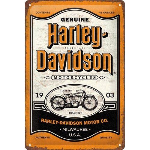 Harley Davidson Motorcycles relief reclamebord van metaal, Ophalen of Verzenden, Nieuw, Auto's