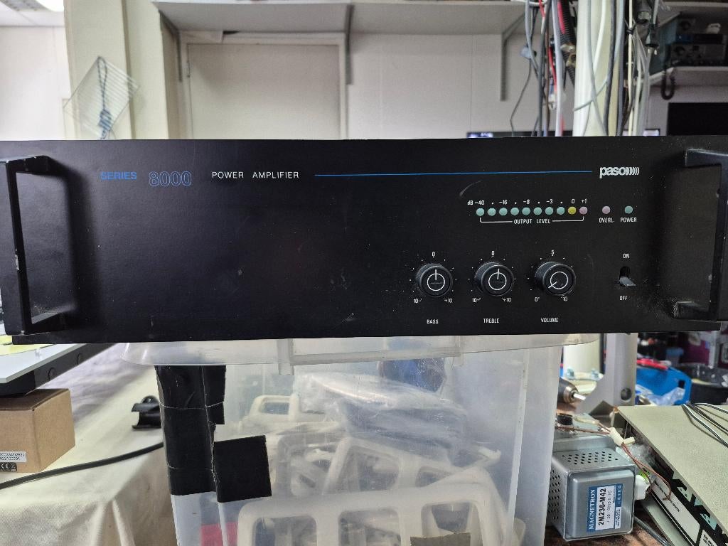 Mooie Paso P8241 eindversterker, 120 watt of meer, Ophalen, Overige merken, Gebruikt