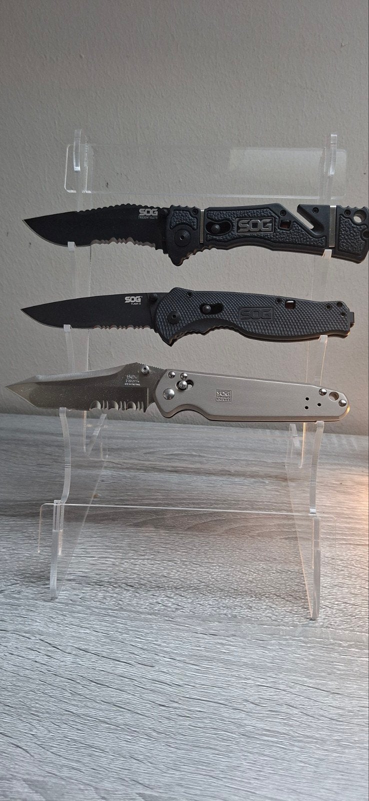 3 x sog mes, met doos/ verpakking nieuw staat, Ophalen of Verzenden, Overige soorten, Mes of Dolk