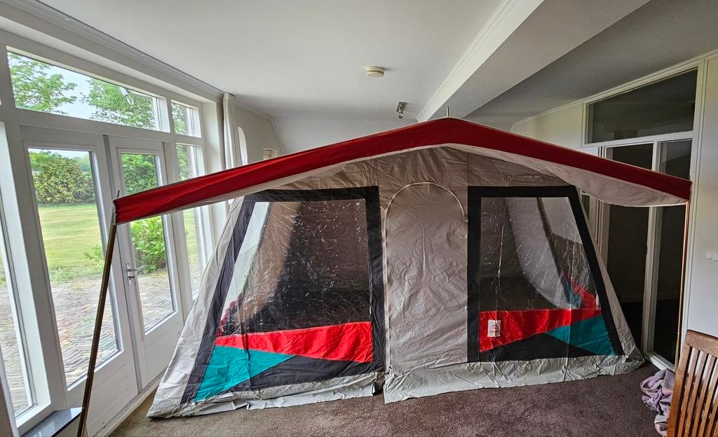 Kleine  Dorema bungalowtent 400x300 + luifel, Ophalen, Gebruikt, Tot en met 4