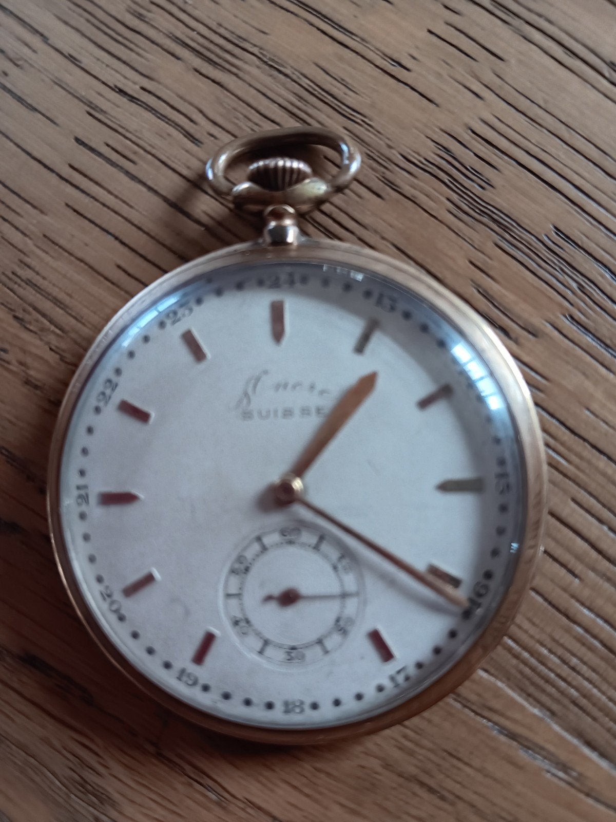 Prachtig vintage Zwitsers Zakhorloge (Ancre Suisse), Overige merken, Overige materialen, Zakhorloge, Verzenden