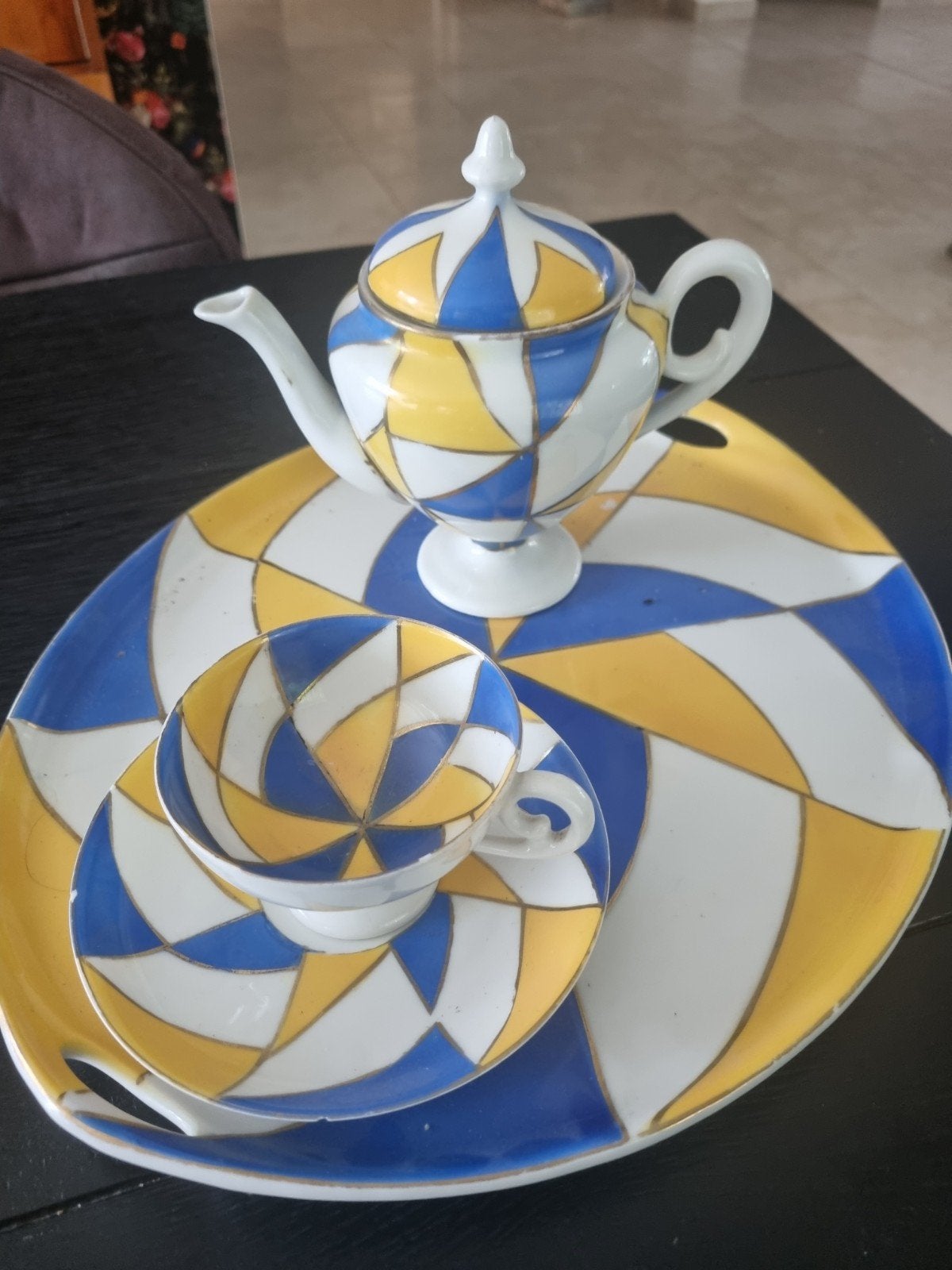 Foto 4 van Sitzendorfer Porzellan theeservies, Art Deco, 1930