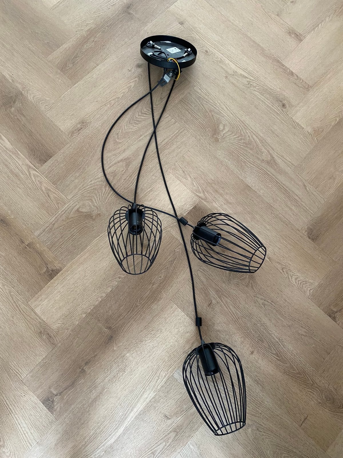 Eglo hanglamp zwart metaal, Huis en Inrichting, Ophalen of Verzenden, Gebruikt, Metaal