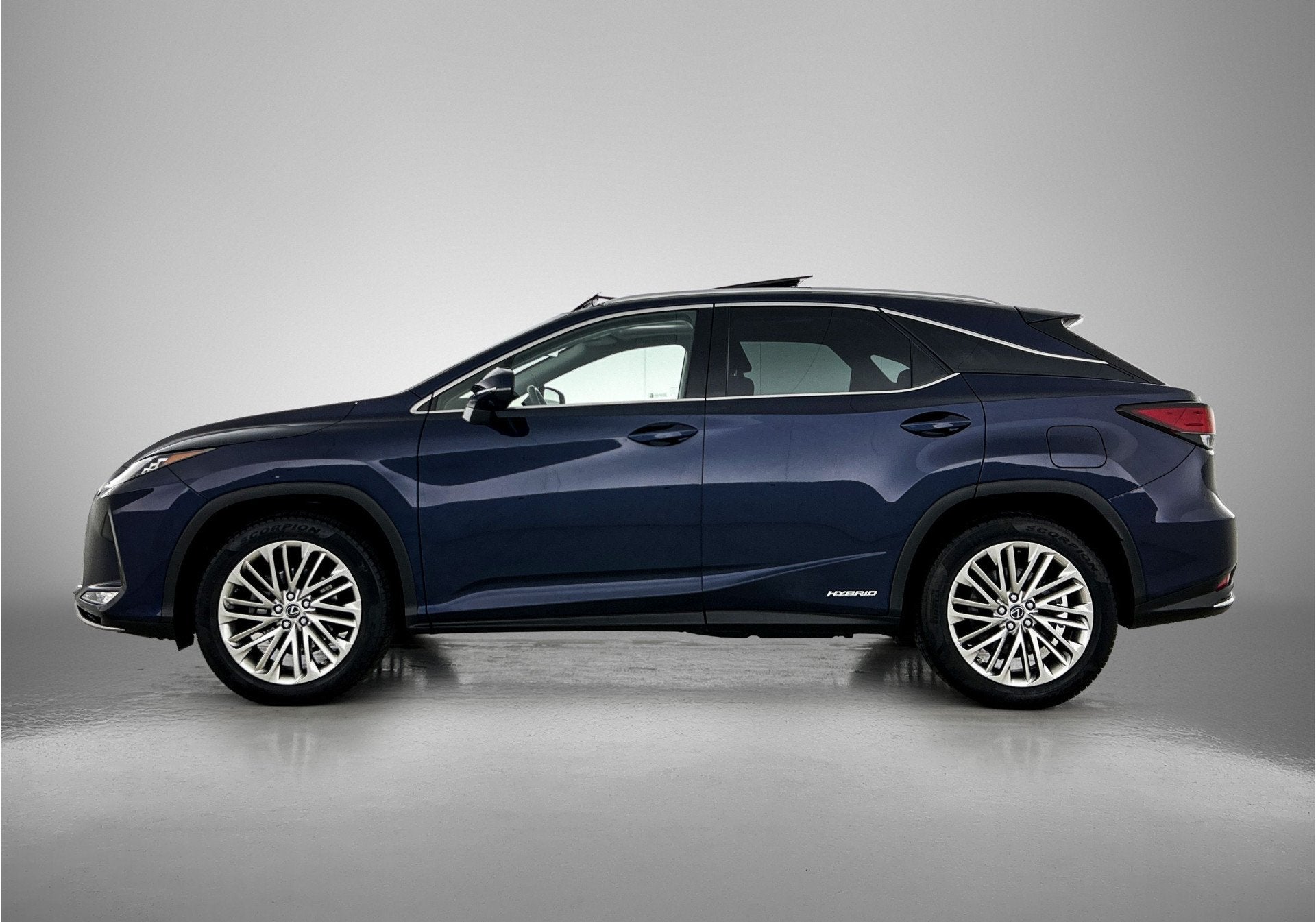 Lexus RX 450h Hybrid President Line | Mark Levinson Audio |, Auto's, Lexus, Automaat, 12 maanden, Blauw, Leder