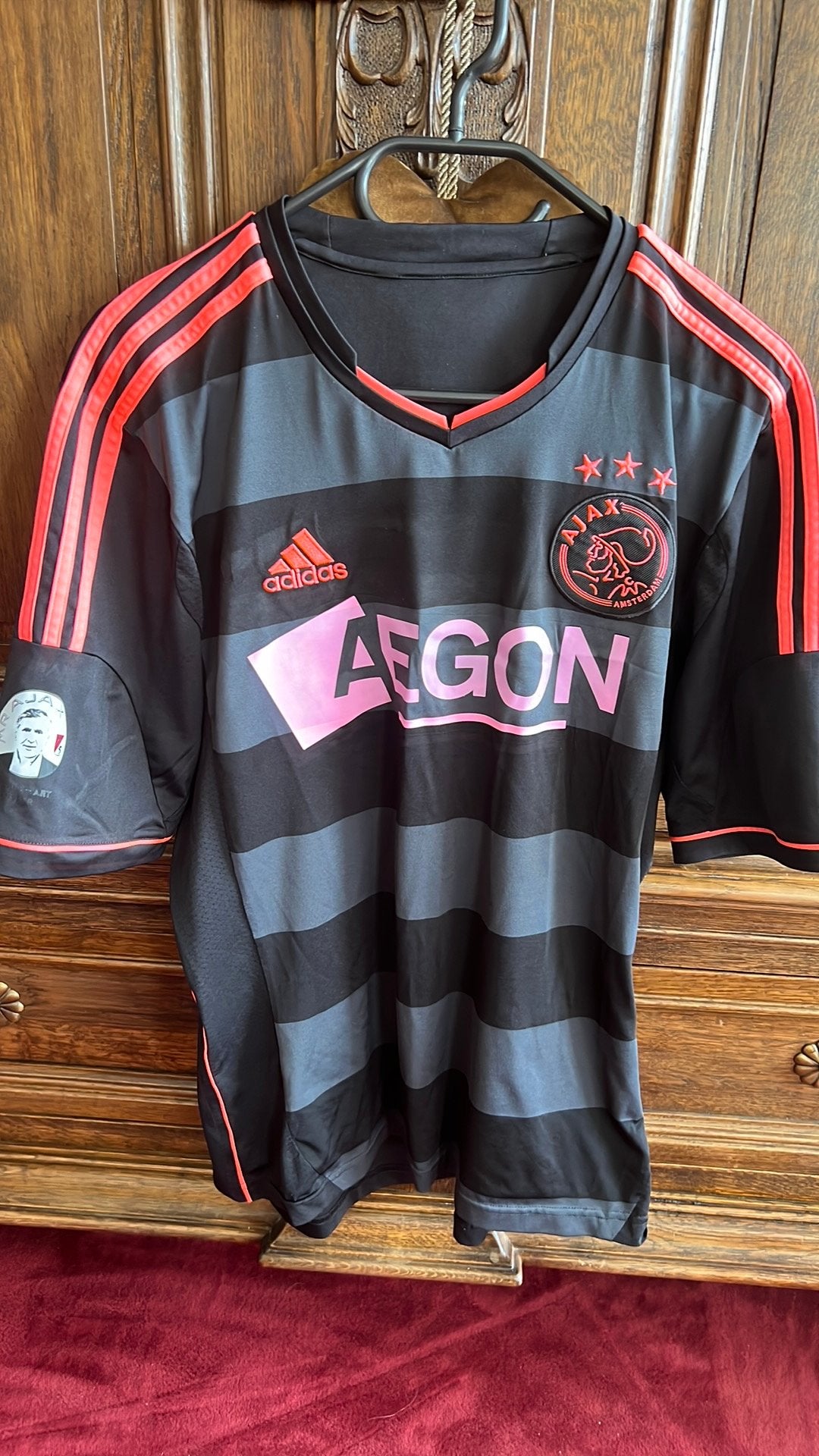 Ajax Sjaak Swart 75 jaar shirt 2013-2014, Sport en Fitness, Voetbal, Maat L, Ophalen of Verzenden, Zo goed als nieuw, Shirt